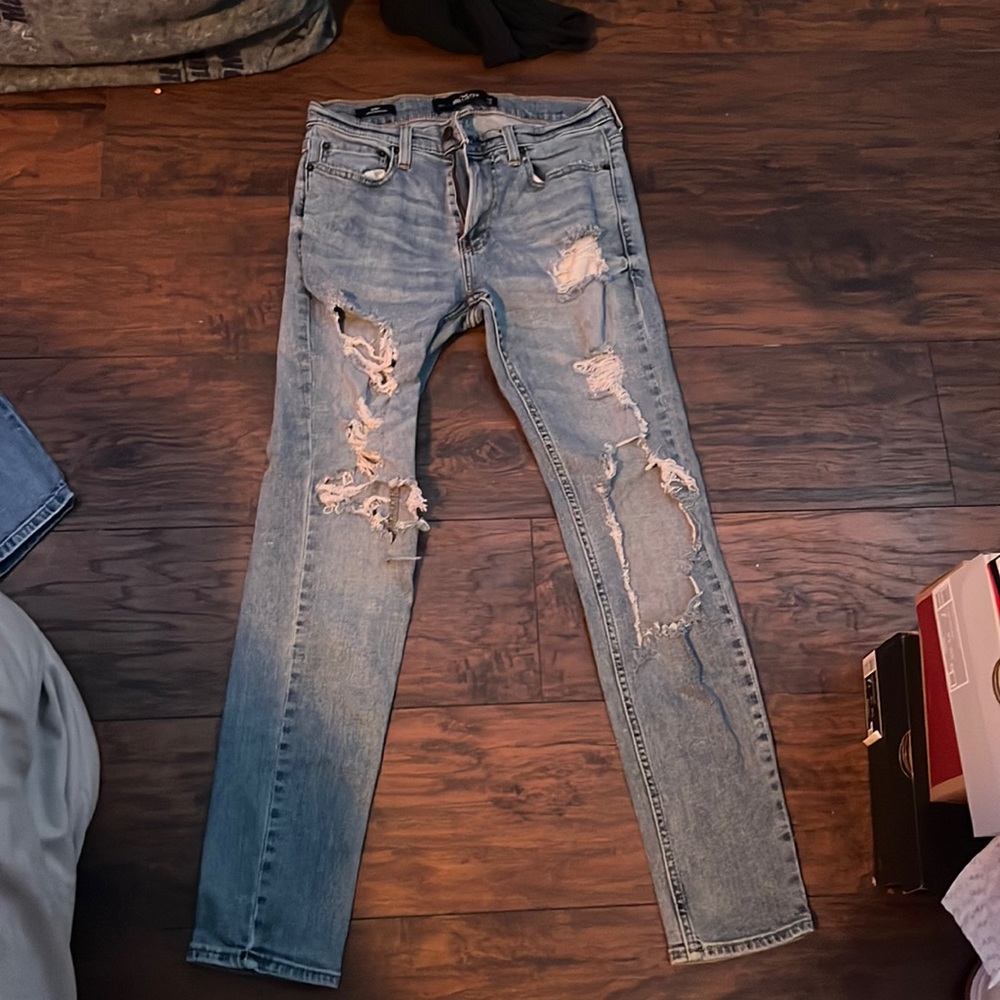 blue jeans with holes